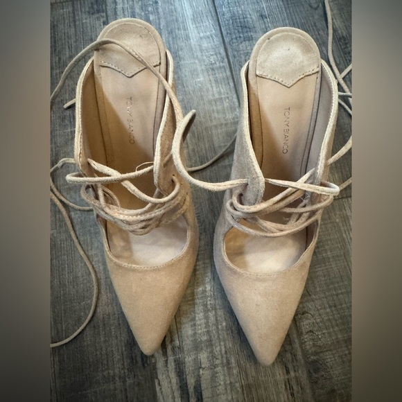 Tony bianco
Beige Pointed Toe Stiletto Shoes Caged Lace Up Pumps for Women - Picture 8 of 13